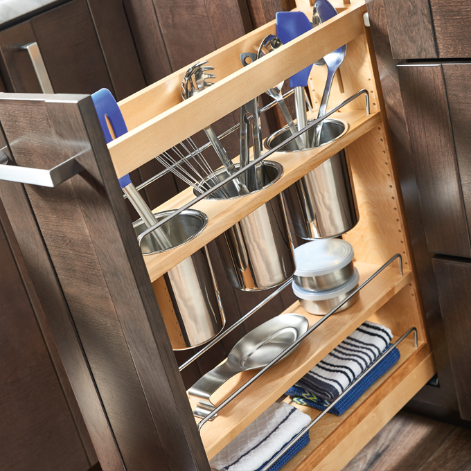 base cabinet utensil organizer