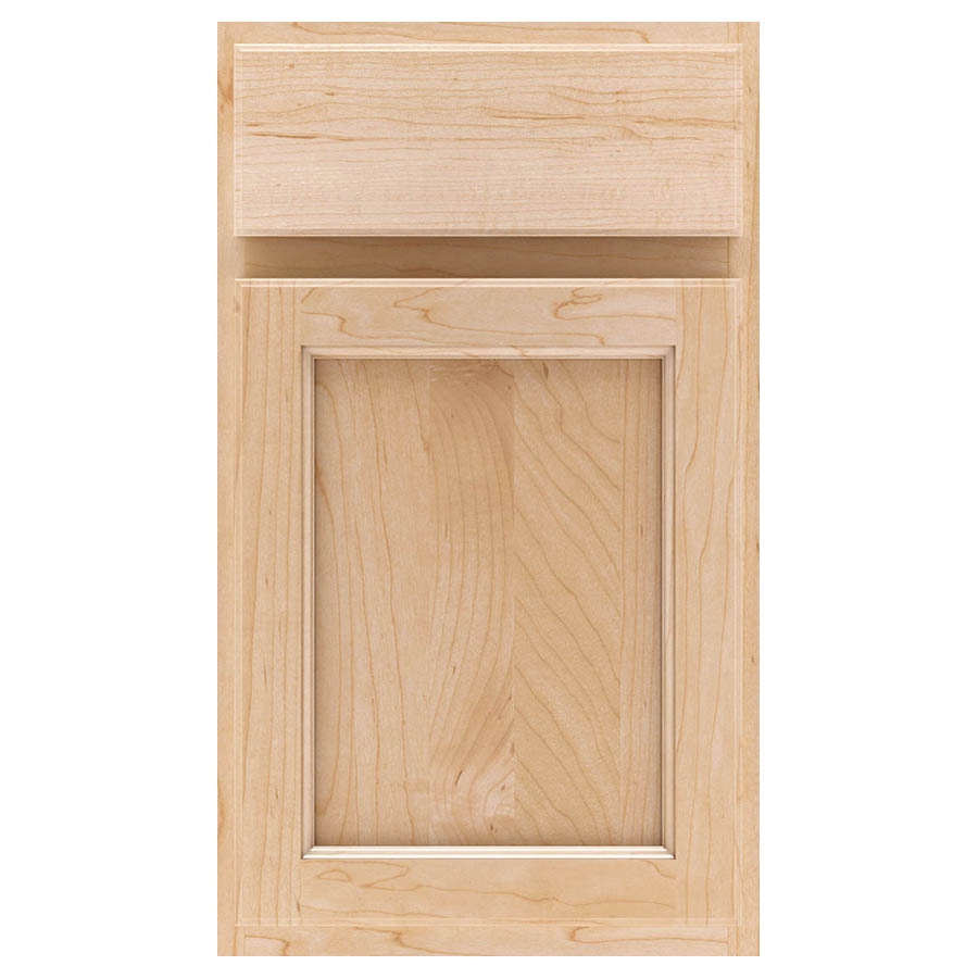 a wooden cabinet door close up with a drawer underneath it